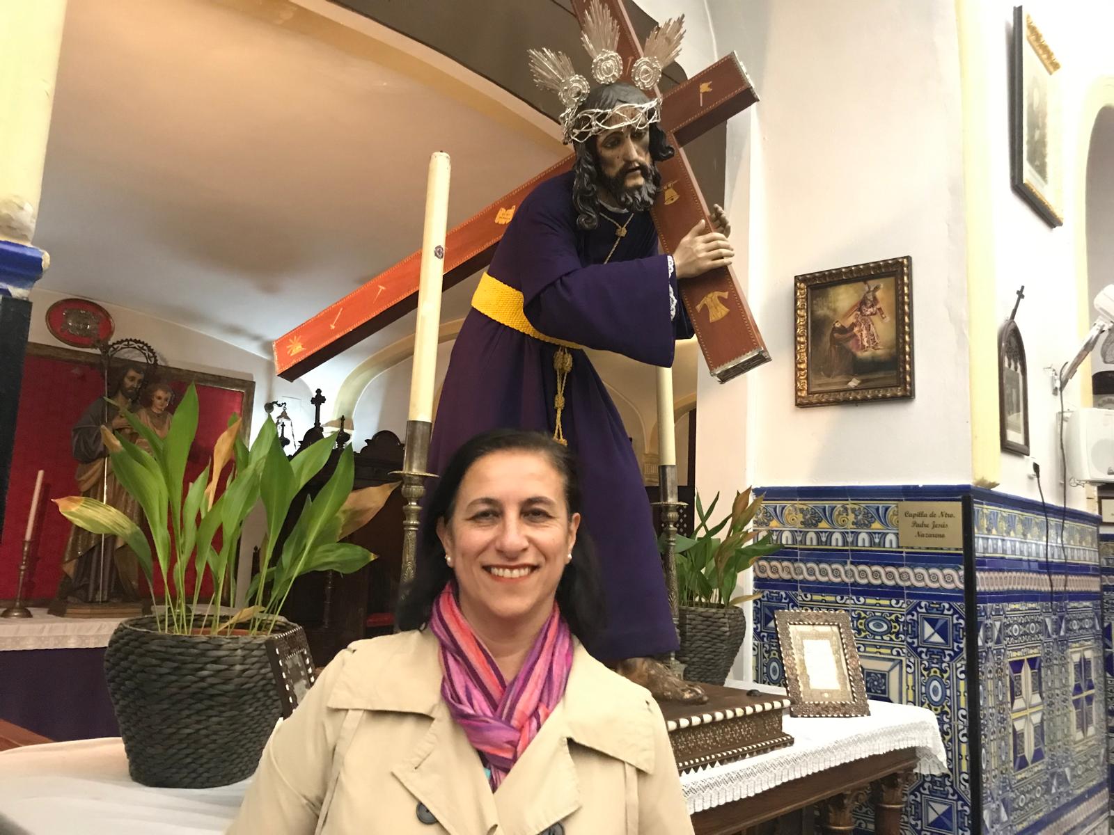 María del Carmen Tejero, hermana mayor electa en la Hermandad del Nazareno.