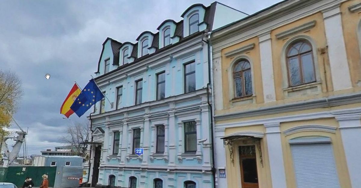 La embajada de España en Kiev, capital de Ucrania. La embajada de España en Kiev, capital de Ucrania.