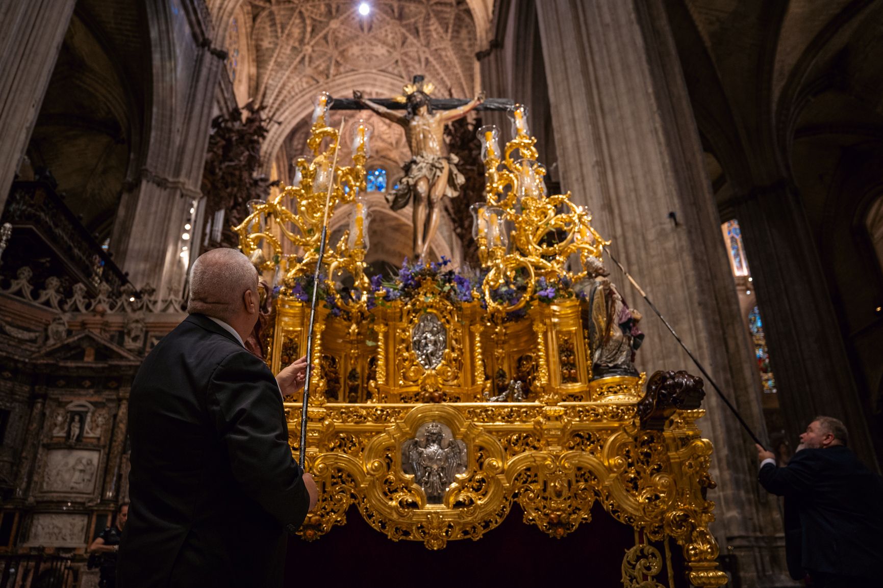 El Cachorro, en la Catedral de Sevilla durante la pasada Magna. REYNA