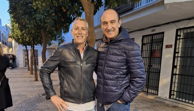 Epi, a la derecha, junto a Vicente Jiménez.