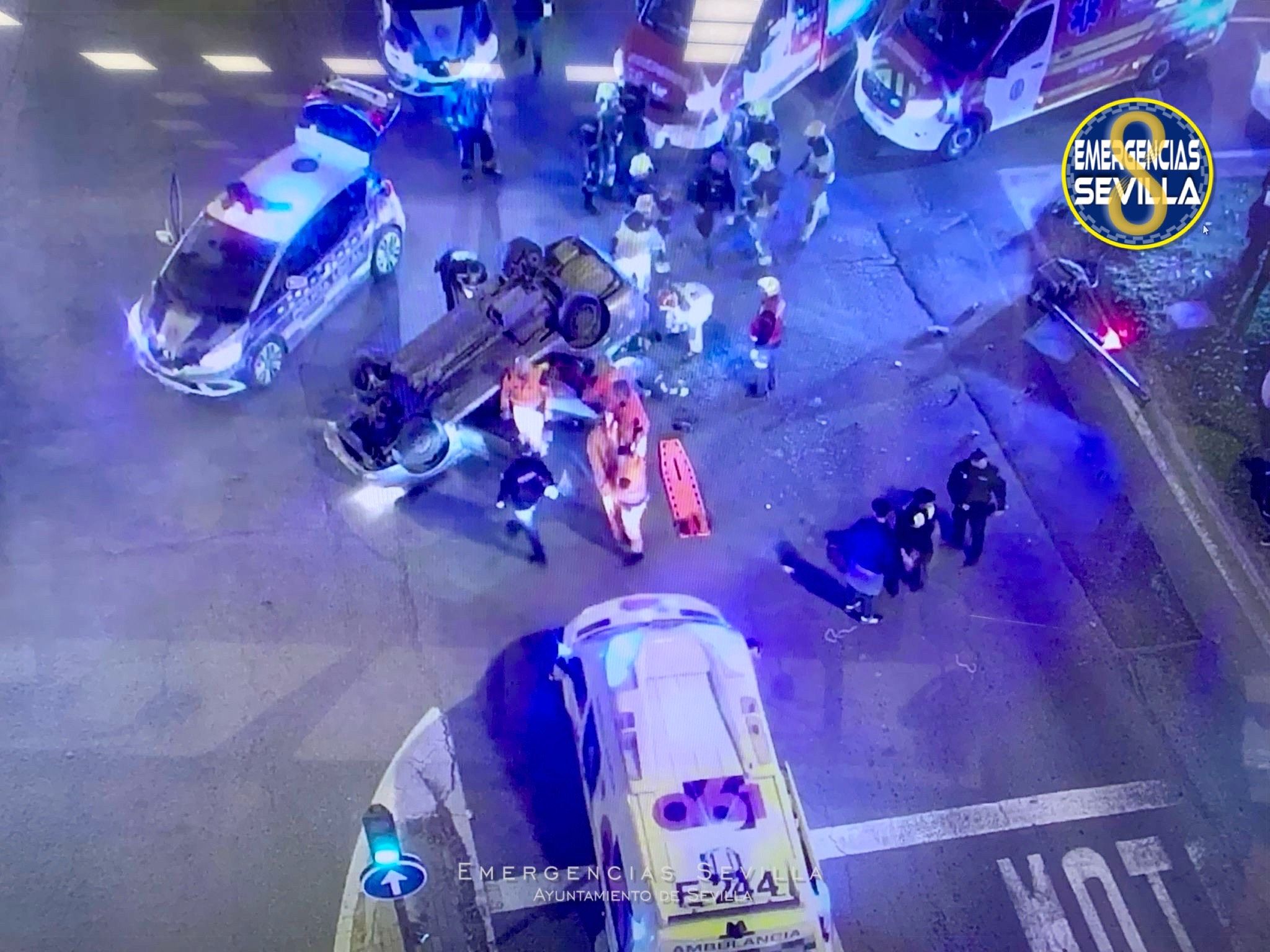 Dos accidentes esta madrugada en la capital andaluza.