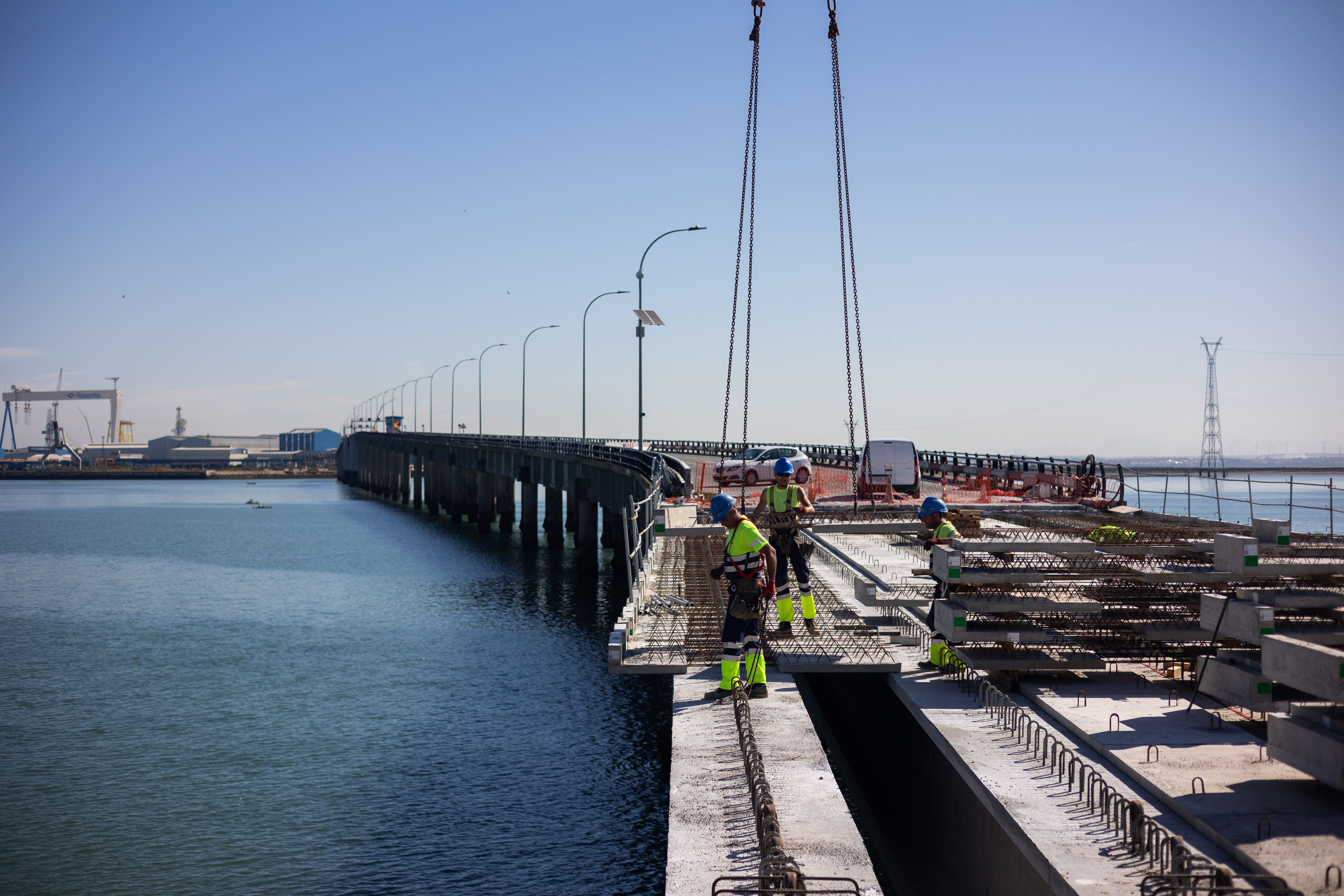 Las obras del Puente Carranza.