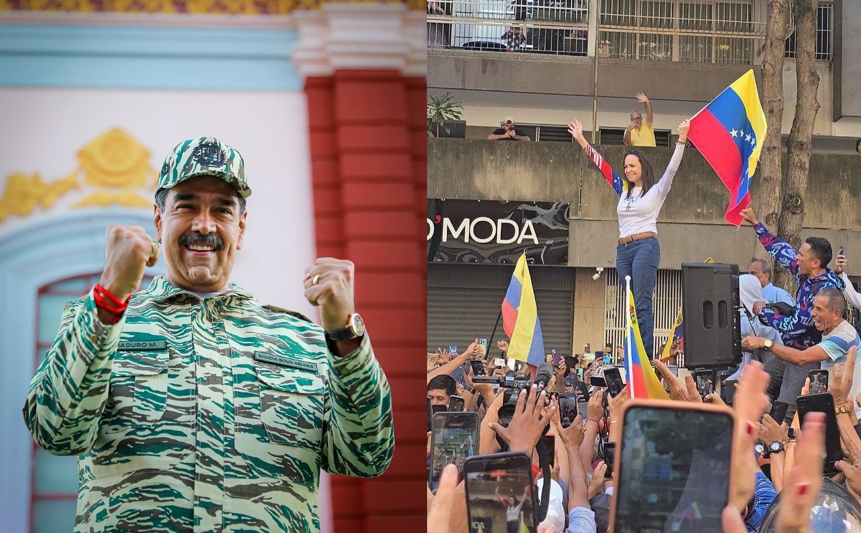 Maduro y María Corina Machado, protagonistas no hace demasiado tiempo en Venezuela. 