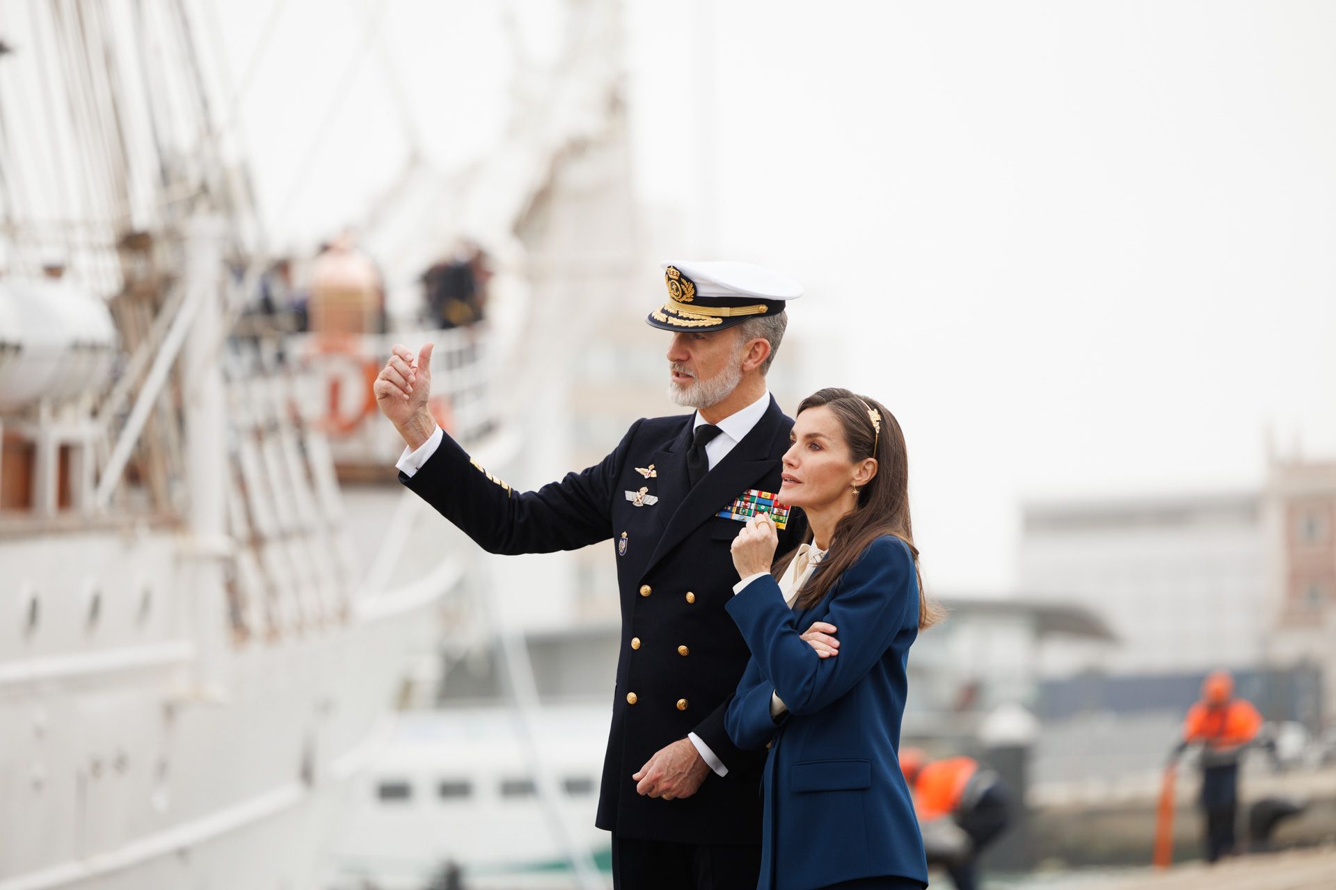 Los Reyes despiden a la Princesa Leonor en el Juan Sebastián Elcano