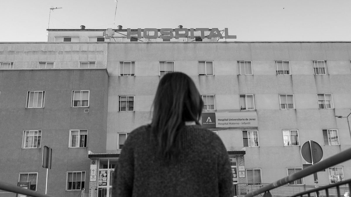 Julia, una sanitaria víctima de agresiones. 