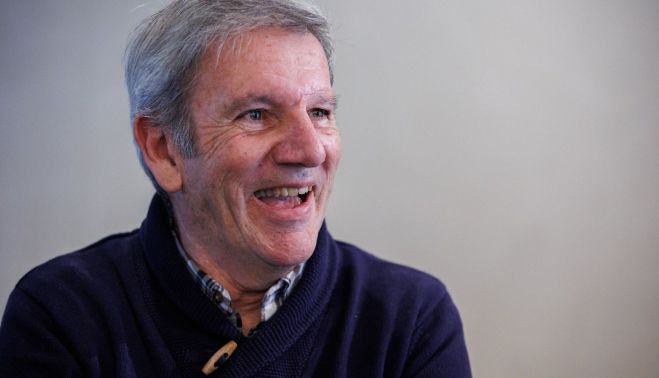 El presidente del Xerez DFC sonríe en un momento de la entrevista.