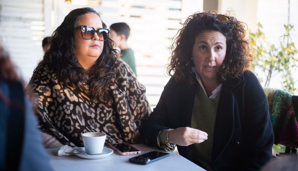 Sofía y Maite, durante la entrevista.