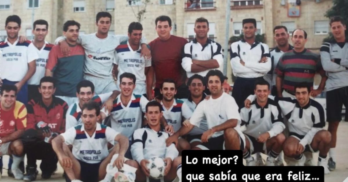 Kiko Narváez, junto a sus amigos de La Granja. 