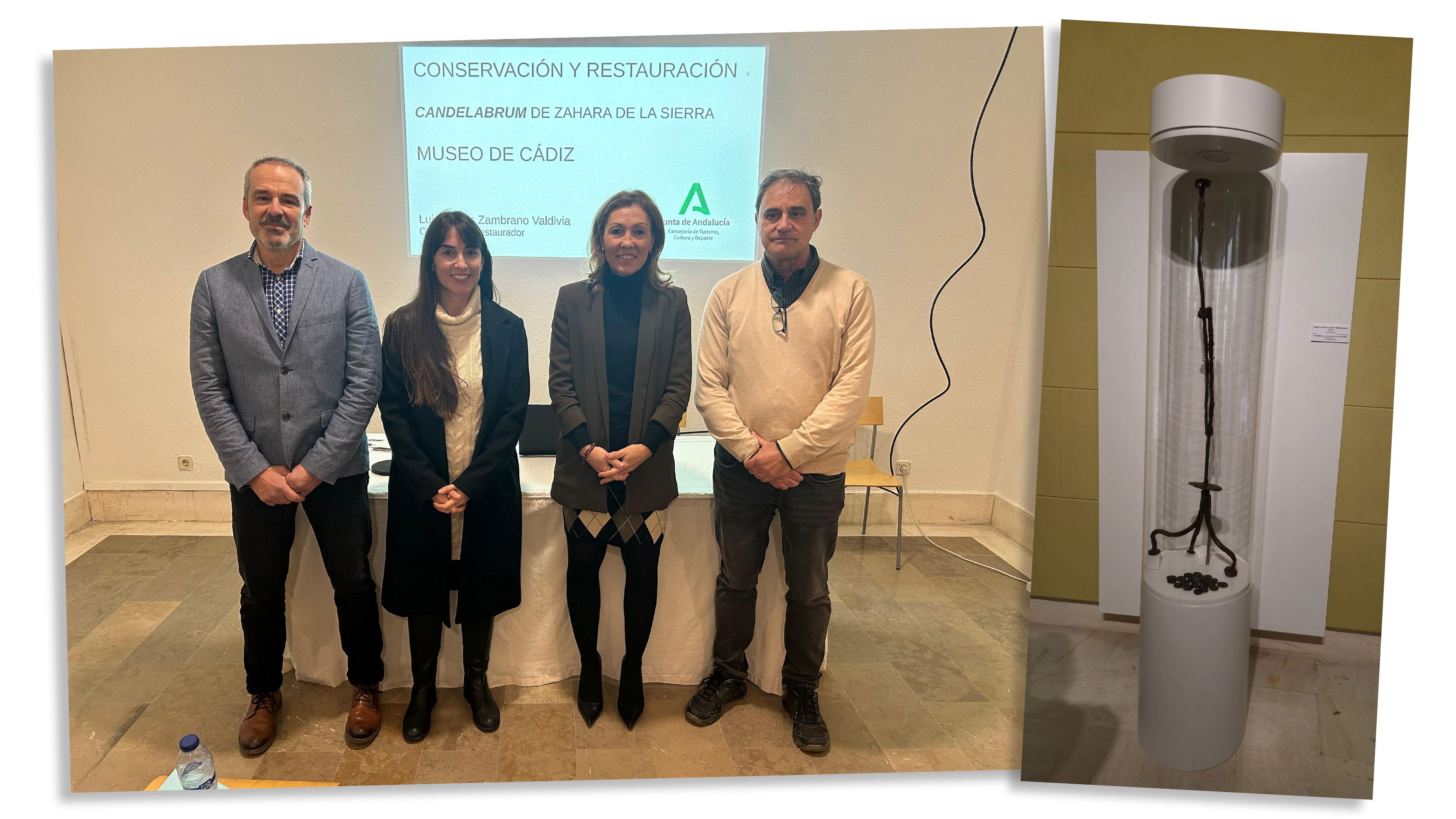 El Museo de Cádiz acoge la exposición del Candelabro de Zahara de la Sierra.
