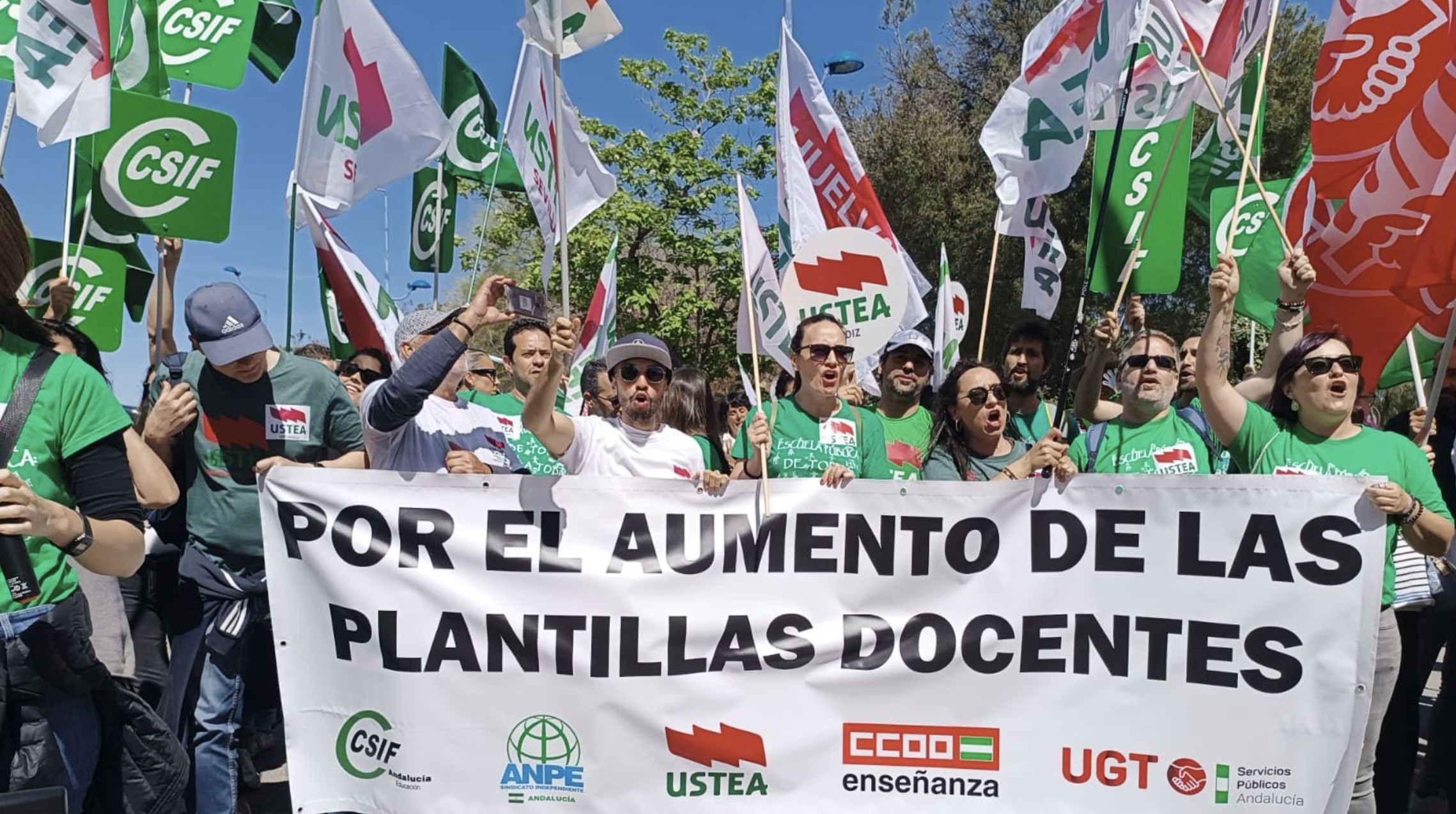 Una movilización por el aumento de las plantillas docentes.