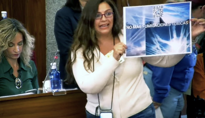 Katy Balber, en su intervención en octubre de 2023 en un pleno del Ayuntamiento de Burgos.