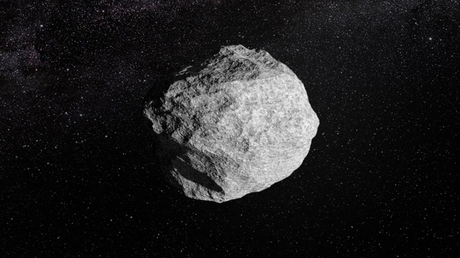 Una recreación de la ESA de cómo sería el asteroide YR4.