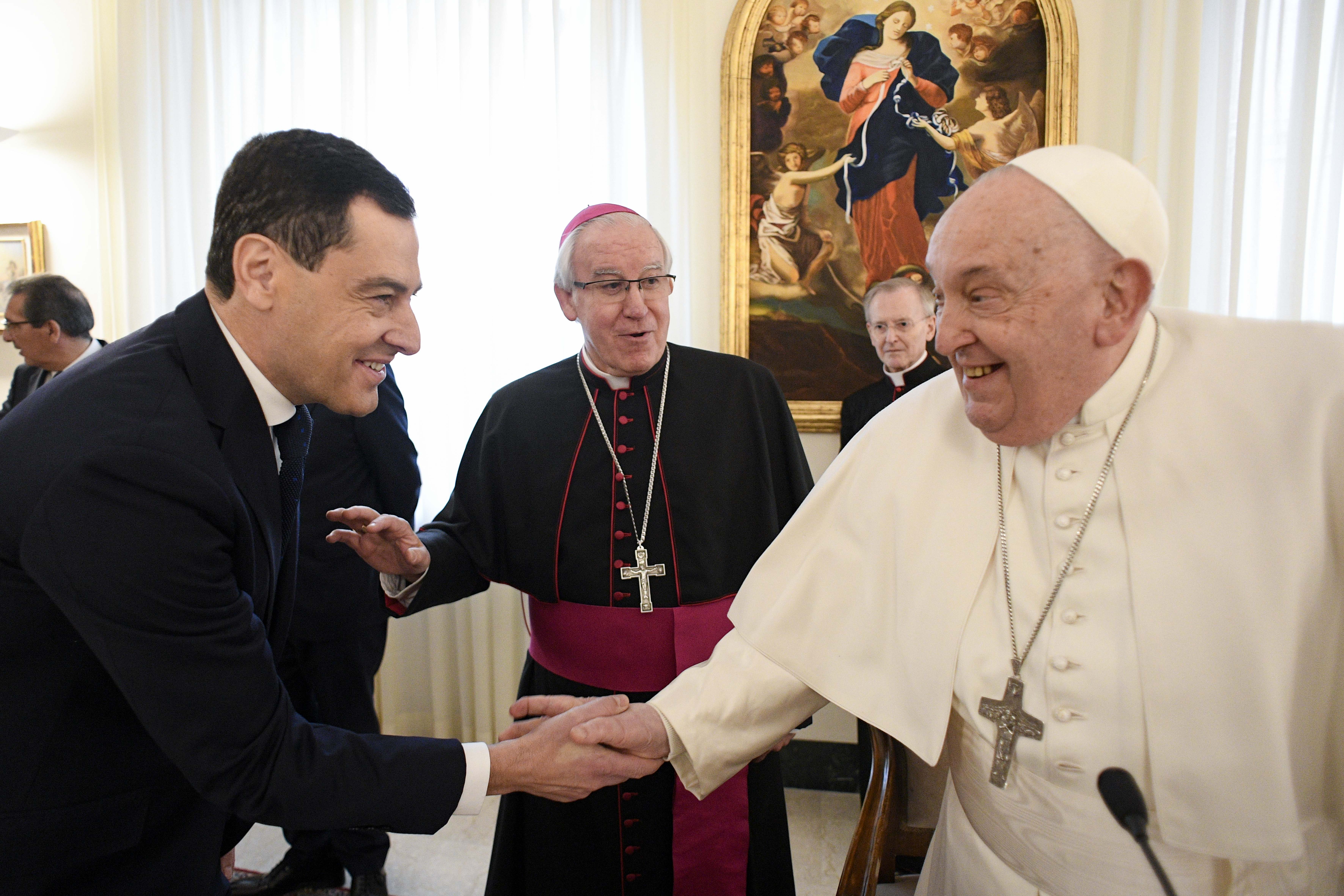 Encuentro de Juan Manuel Moreno con el Papa Francisco en Roma. 