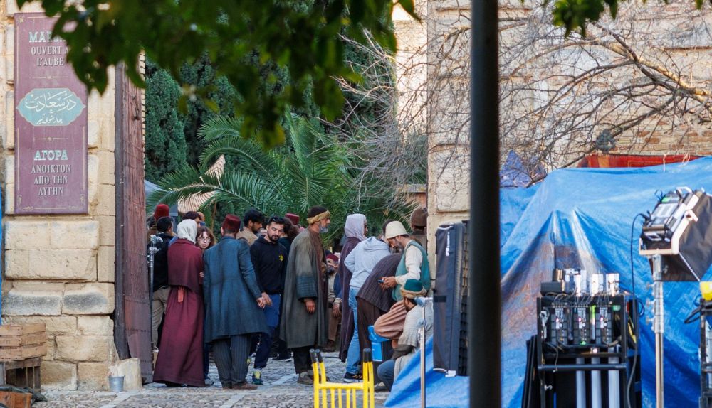rodaje de la serie 'Young Sherlock' en el Alcázar de Jerez.