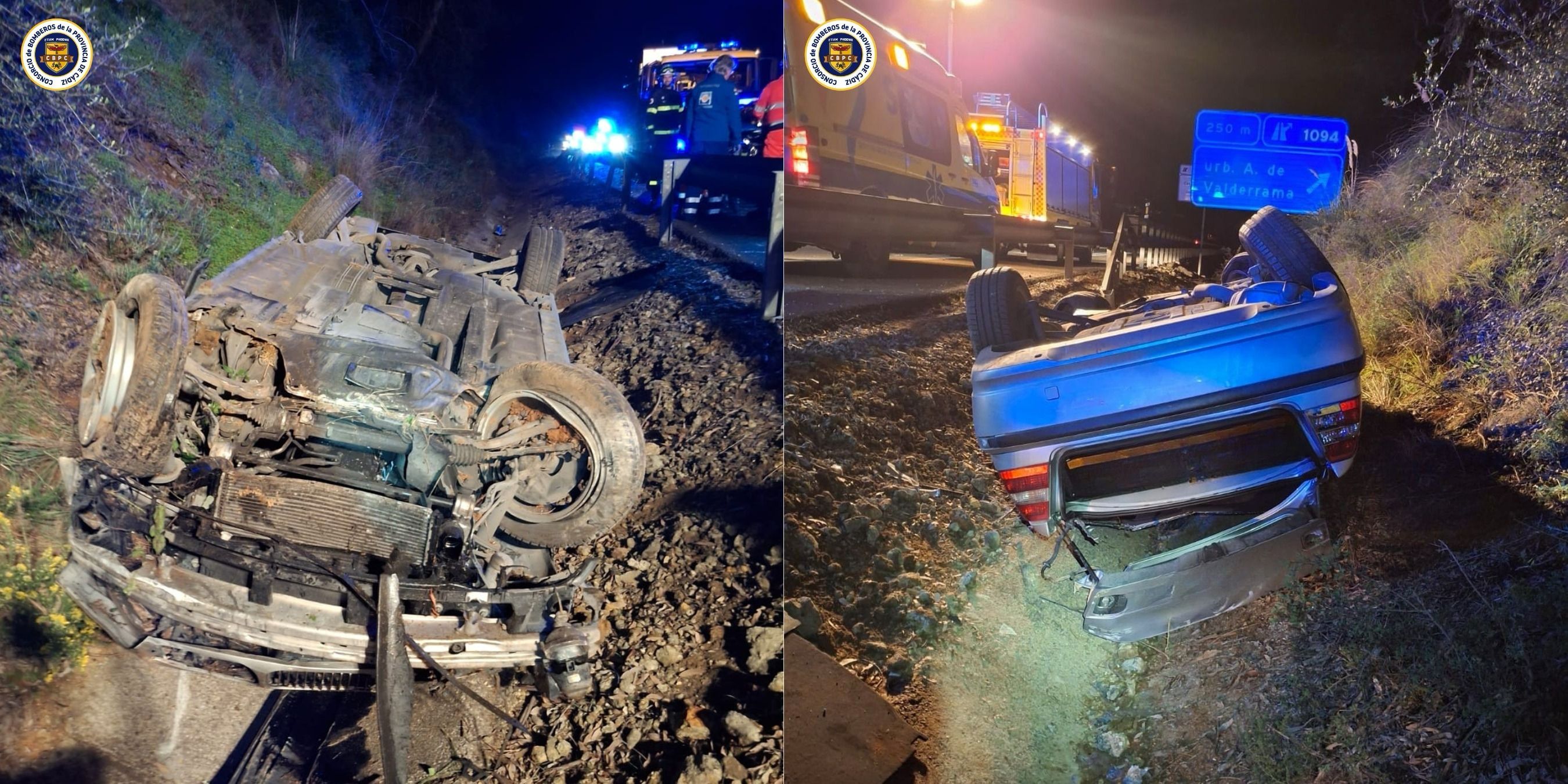 Estado en que quedó el coche tras dar una vuelta de campana. Estado en que quedó el coche tras dar una vuelta de campana.
