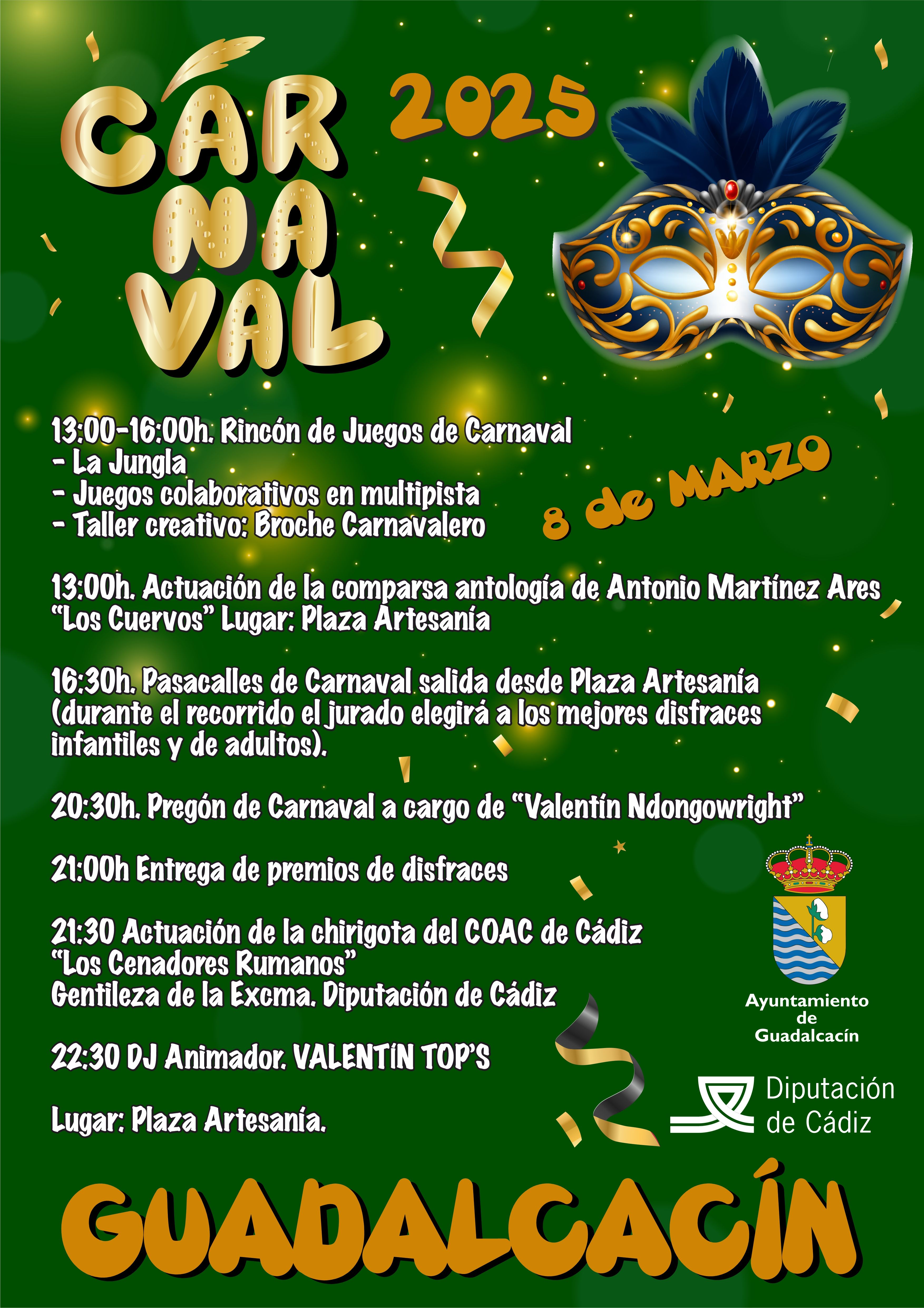 Carnaval Guadalcacin 2025 PROGRAMACION