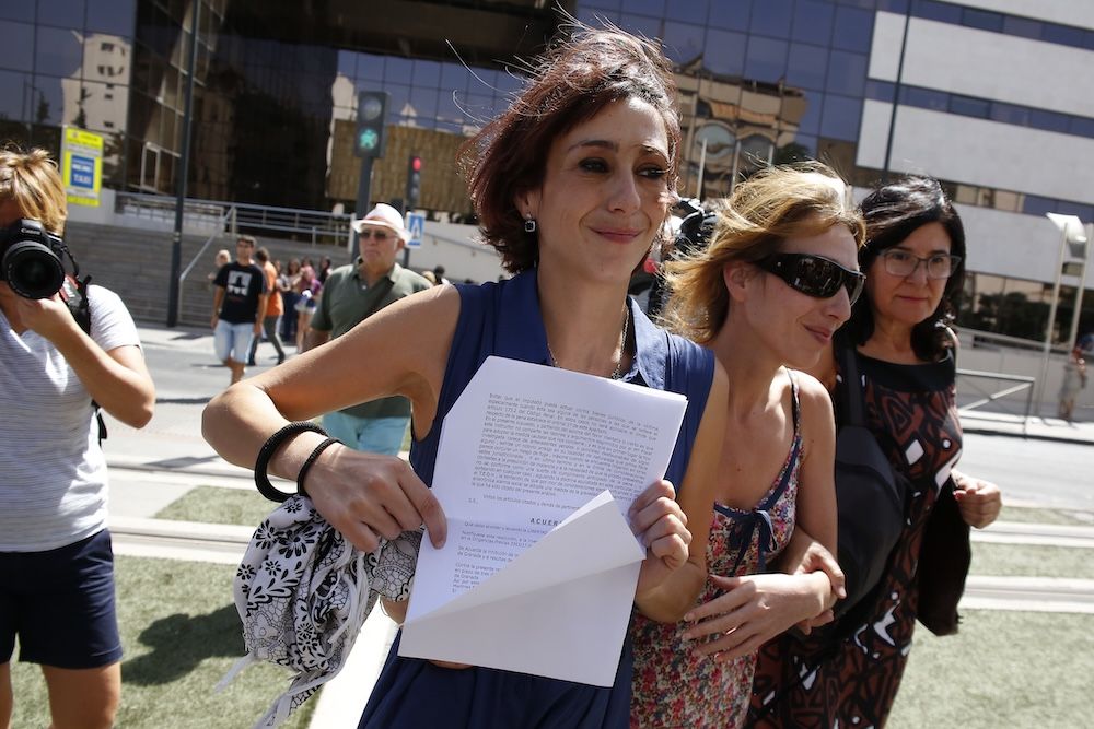 Juana Rivas, en una de sus visitas al juzgado.
