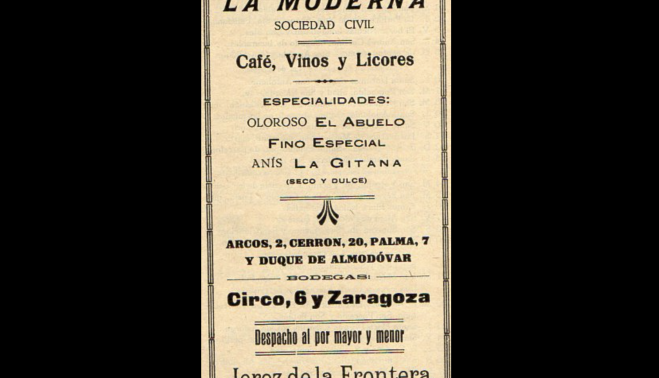 Anuncio de La Moderna de 1927. 
