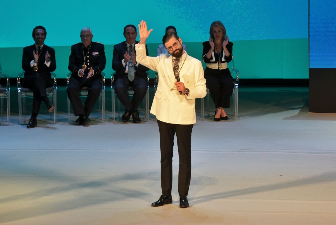 El comunicador Manu Sánchez, el día que recibió su Medalla de Andalucía a los Valores Humanos.