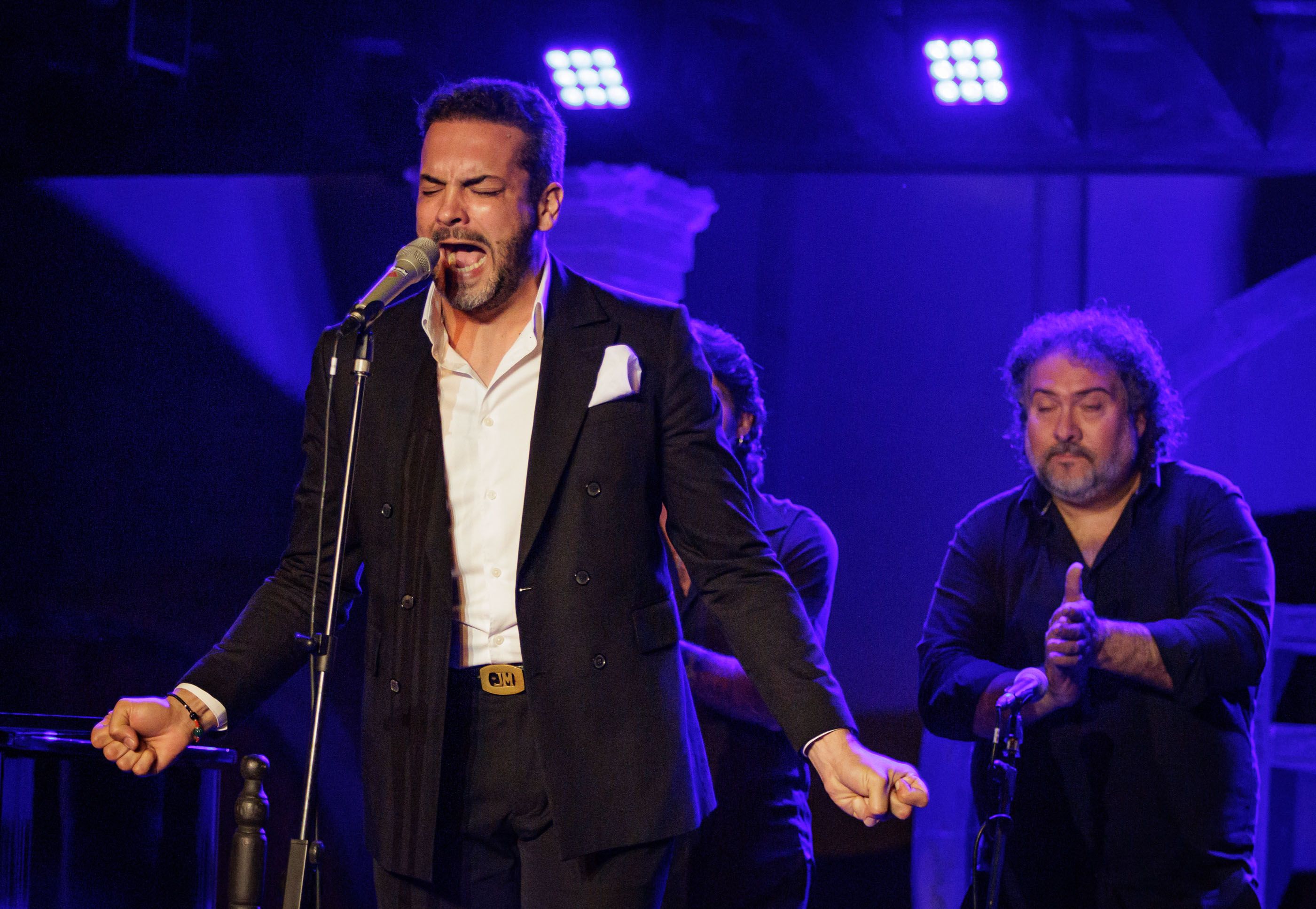 Jesús Méndez, durante la presentación de 'Quiero cantarte' en el 29 Festival de Jerez en la bodega 'Los Apóstoles.