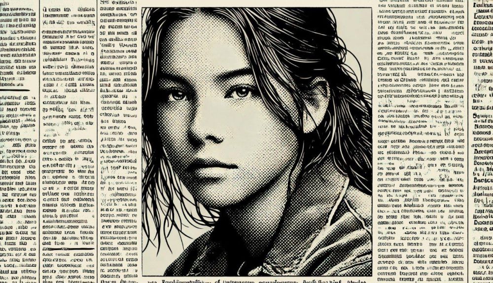 Retrato ilustrado ficticio de Rocío, que no revela su identidad.