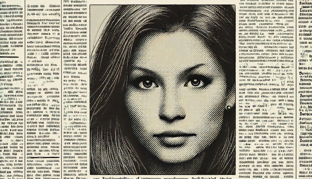 Retrato ficticio de Macarena, en una ilustración.