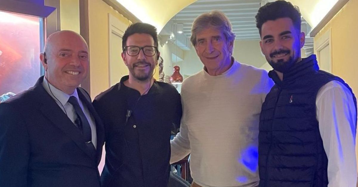 Manuel Pellegrini, durante su visita al restaurante jerezano A Mar. 