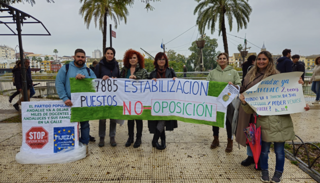 Otra de las protestas llevadas a cabo por interinos andaluces.