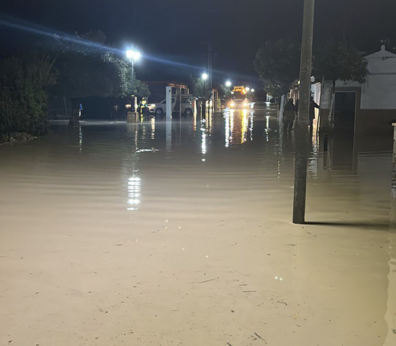 Estado de Nueva Jarilla tras la tromba de agua.