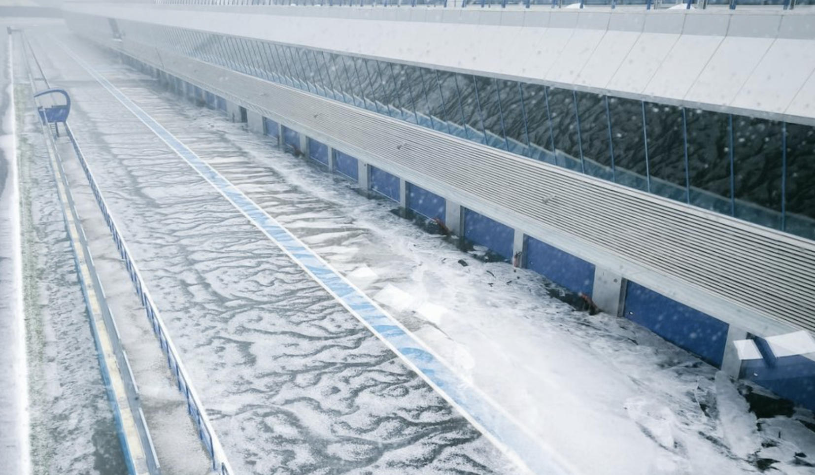 La imagen insólita de la pista del Circuito de Jerez, durante la dana de marzo de 2025.