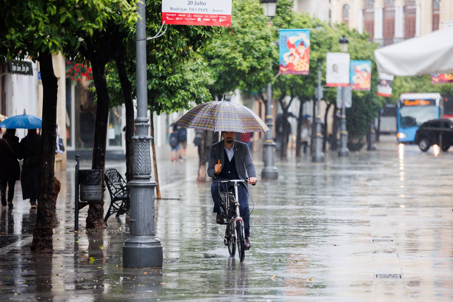 Imagen de las últimas lluvias en Jerez.