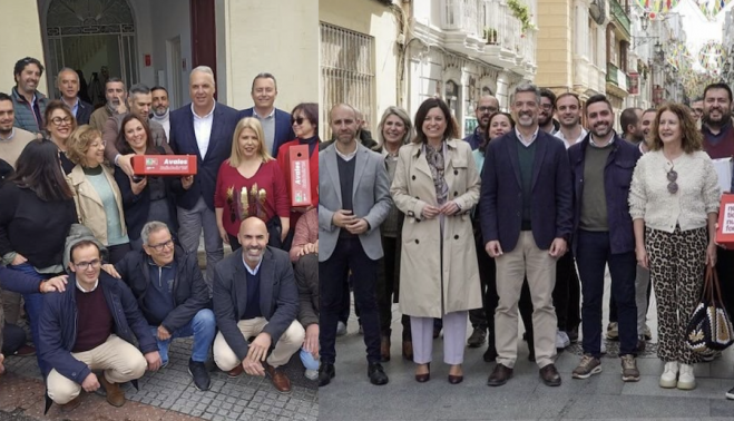 Ruiz Boix y Ruiz Arana, con representantes que apoyan sus respectivas candidaturas. 