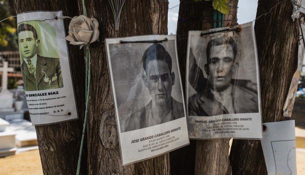 Imágenes de asesinados cuyos cuerpos estarían en Monumento. 