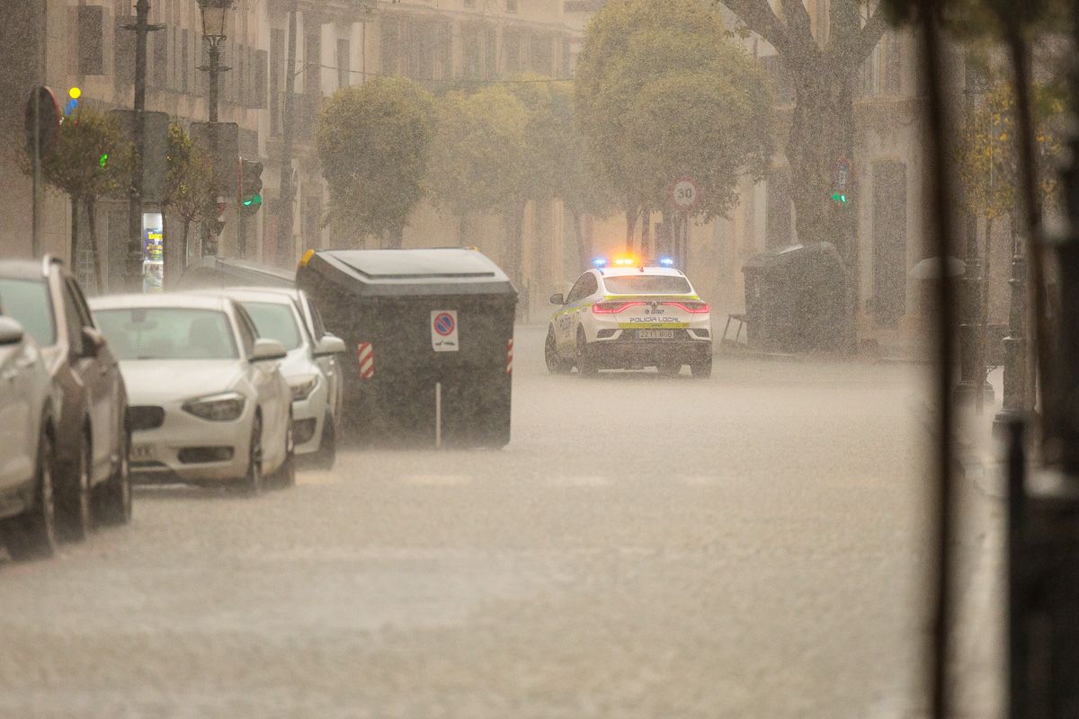 Imagen de Jerez con la lluvia de esta semana.