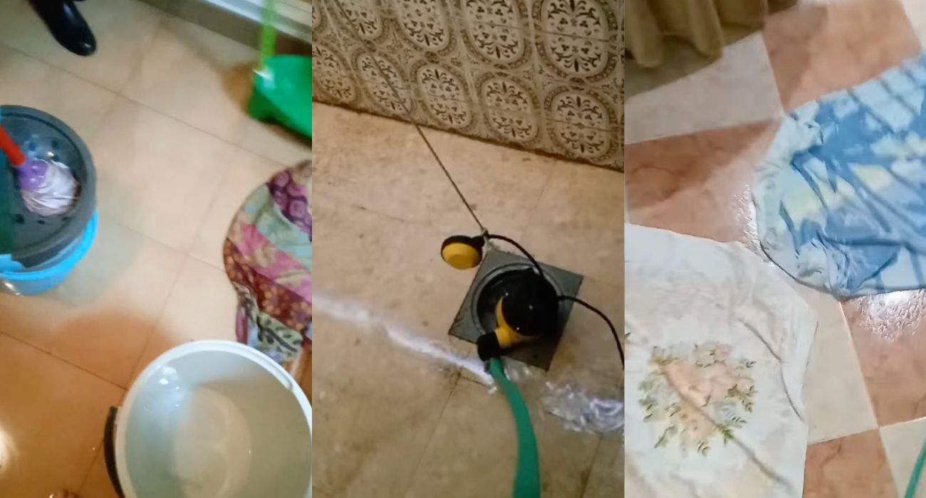 Una de las viviendas inundadas en las 'casitas bajas' del Polígono San Benito de Jerez.