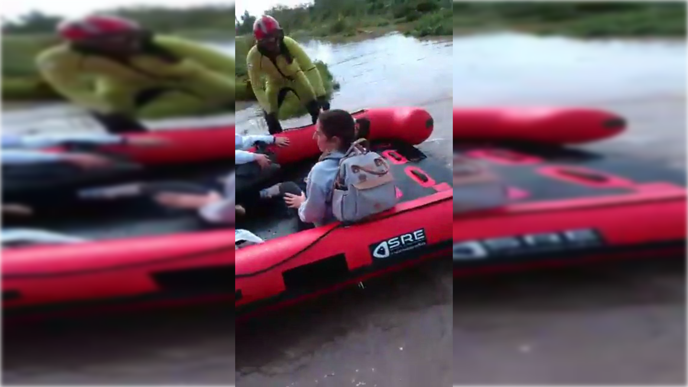 Evacuación de vecinos en Huelva.