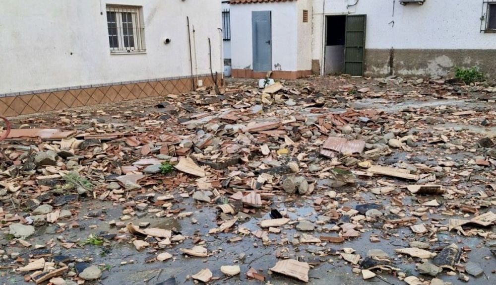 Las consecuencias del tornado en el municipio.