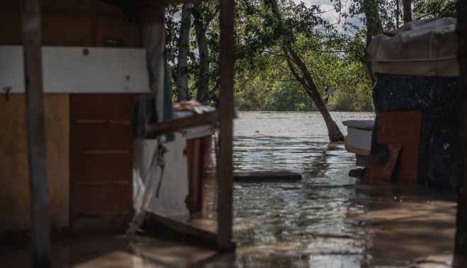 CHABOLAS ASENTAMIENTO INUNDACION RIO GUADALQUIVIR SEVILLA 
