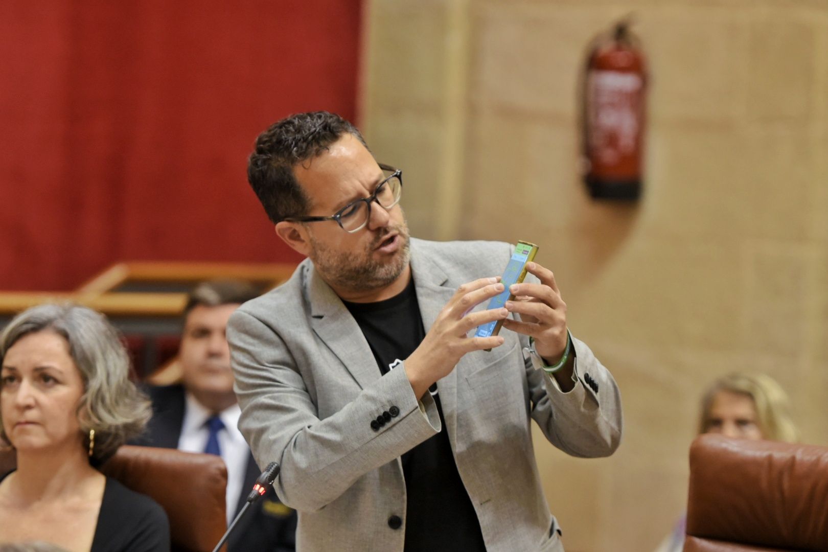 José Ignacio García en el Parlamento.