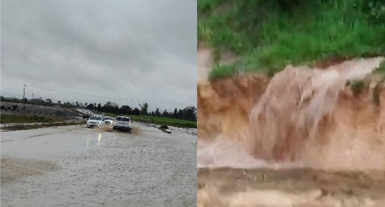 Las intensas precipitaciones que ha dejado la borrasca Martinho han provocado cortes en varias carreteras de Lebrija.