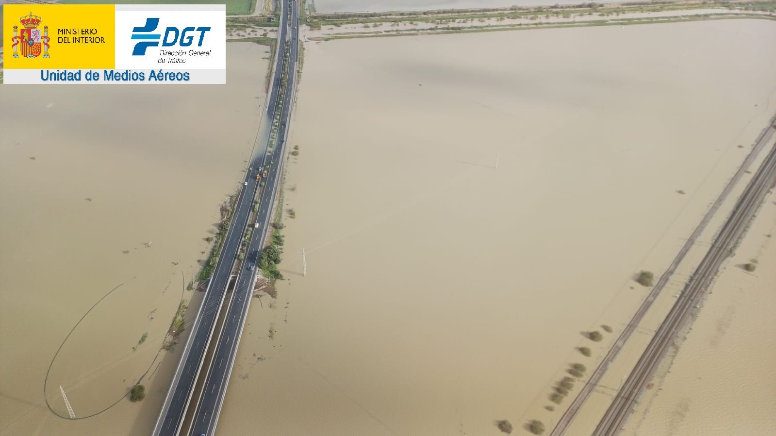 Imagen aérea de la autopista AP-4.