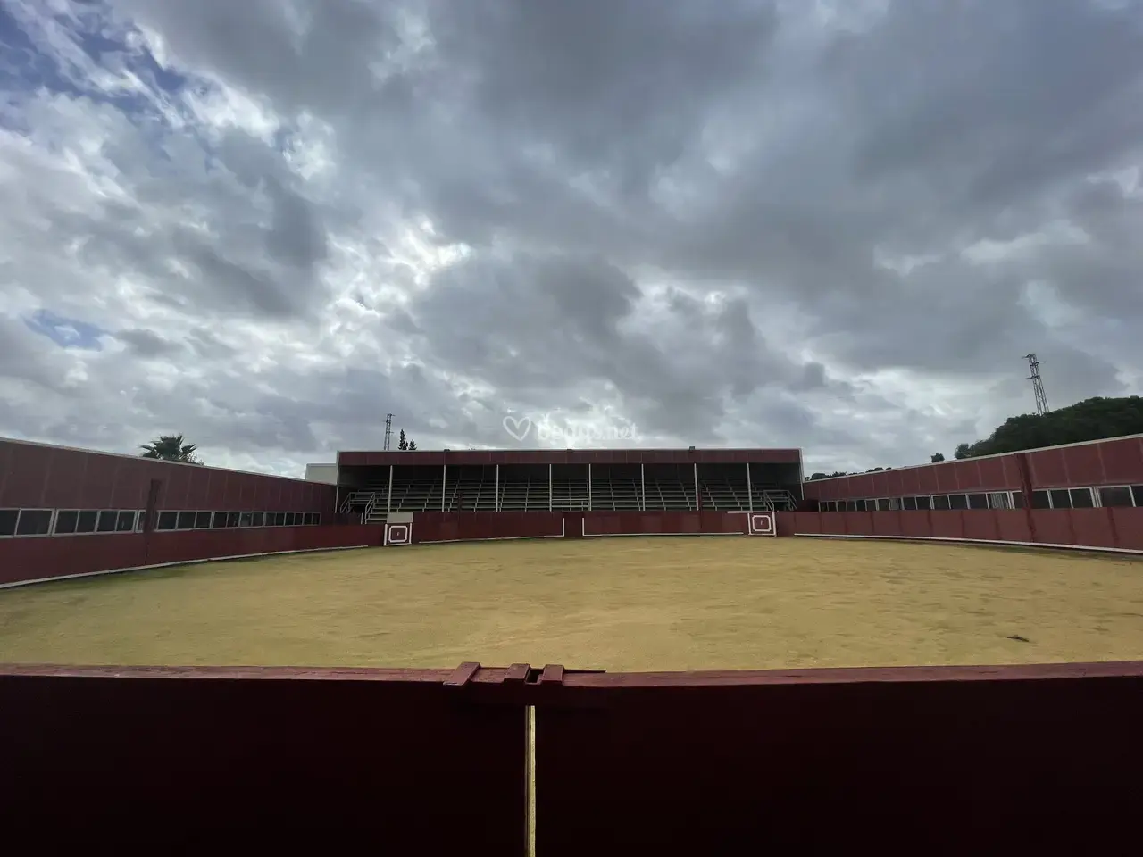 Una plaza de toros en la Finca El Toro, propiedad de la familia Galán.