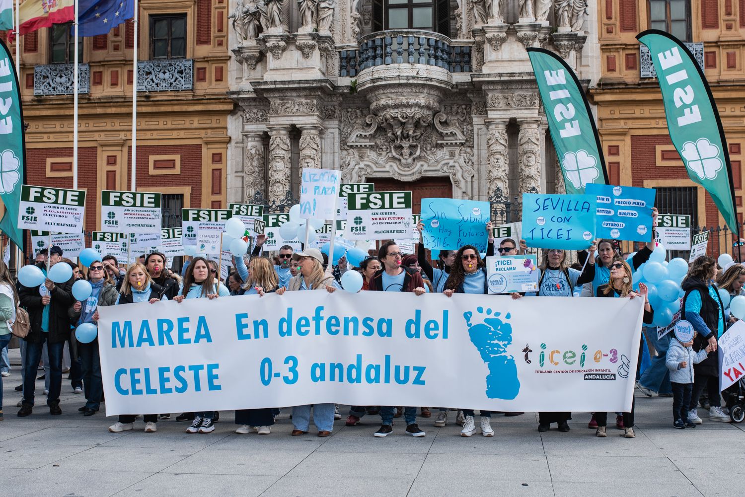 Concentración de la Marea Celeste en San Telmo.
