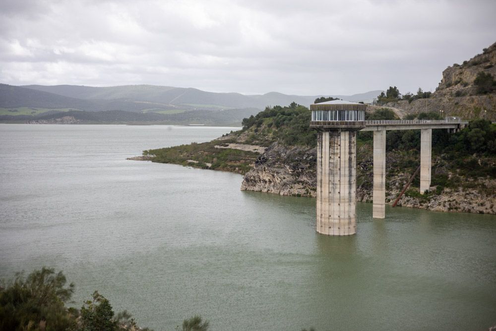 El embalse de Guadalcacín, en marzo de este año.