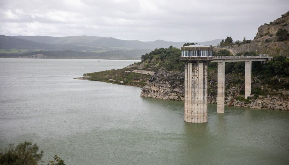 El embalse de Guadalcacín, en marzo de 2025