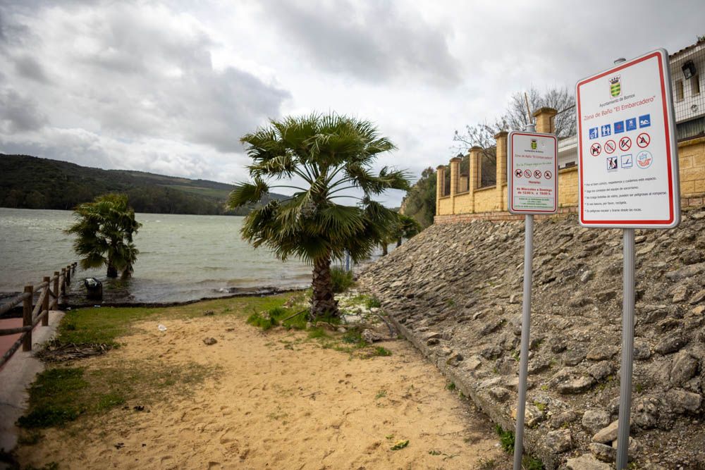 La 'playita' de Bornos, en marzo de 2025