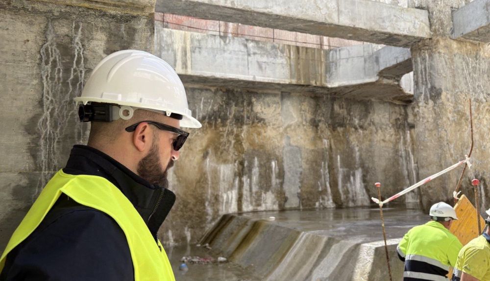 Visita a las obras de la infraestructura.