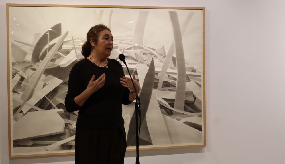 Magdalena Bachiller, durante la inauguración de la exposición.