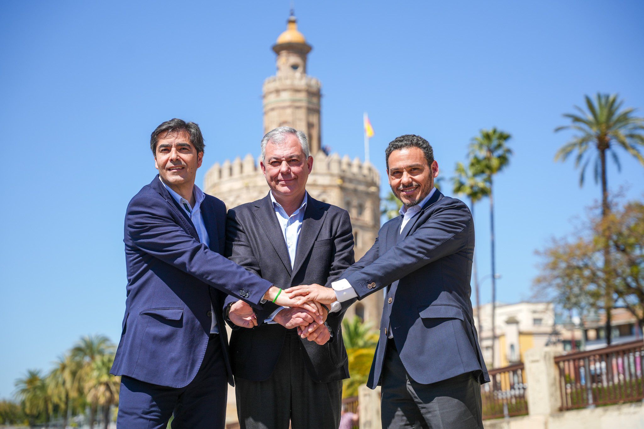 Ángel Haro, José Luis Sanz y José María del Nido Carrasco.