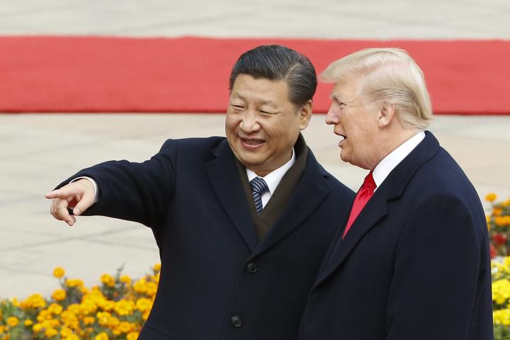 Foto de archivo del presidente chino, Xi Jinping, y el de EEUU, Donald Trump. 